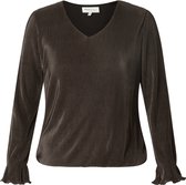 IVY BEAU Suze Blouse - Coffee Brown - maat 46