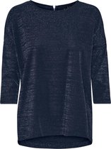 Vero Moda T-shirt Vmchris 3/4 Top Jrs Ga 10256373 Navy Blazer/ Sliver Lur Dames Maat - L