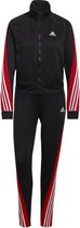 adidas Teamsport Trainingspak Dames - Trainingspakken - zwart/rood - maat XS