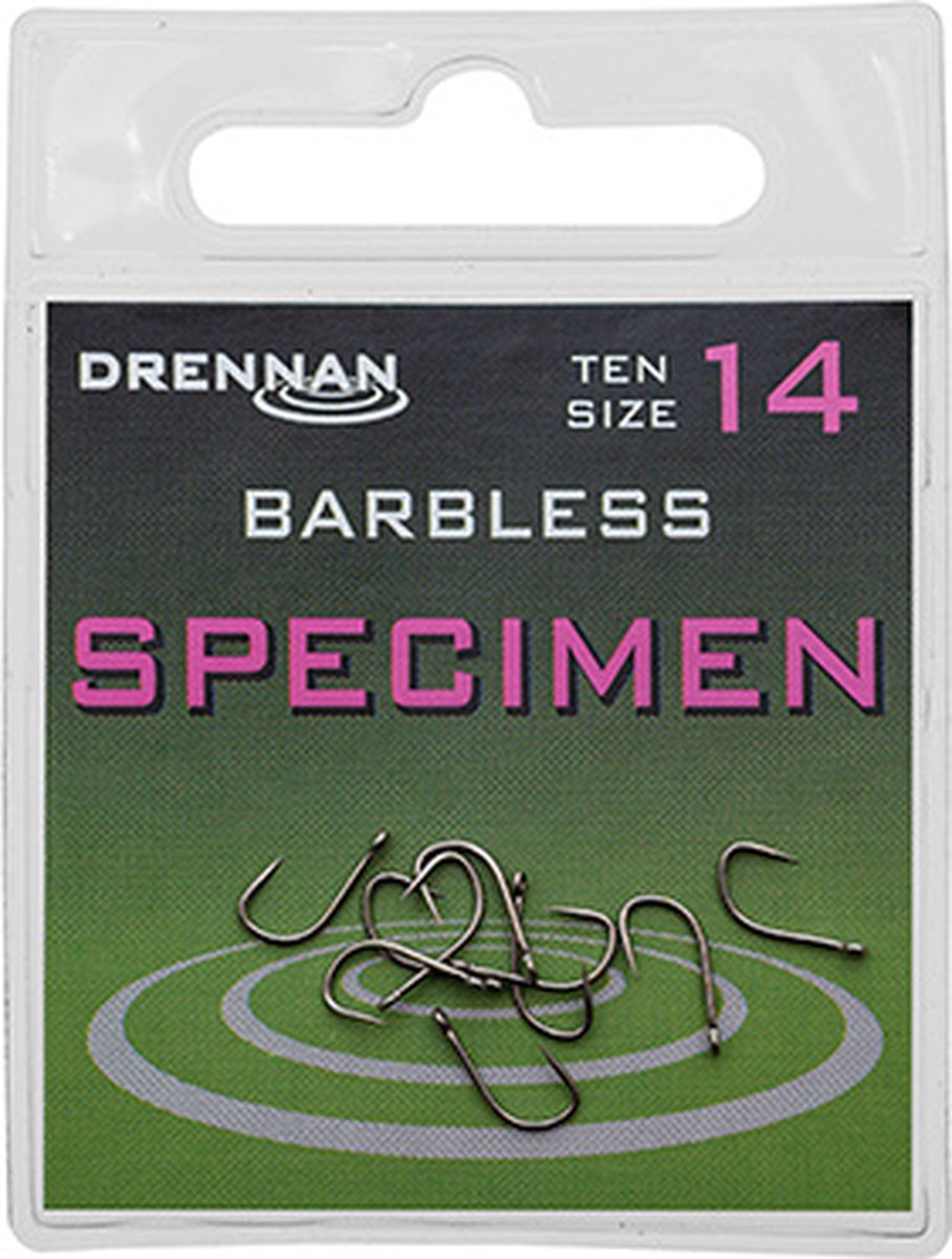 Drennan Eyed Specimen Barbless (10 pcs) - Maat : 16