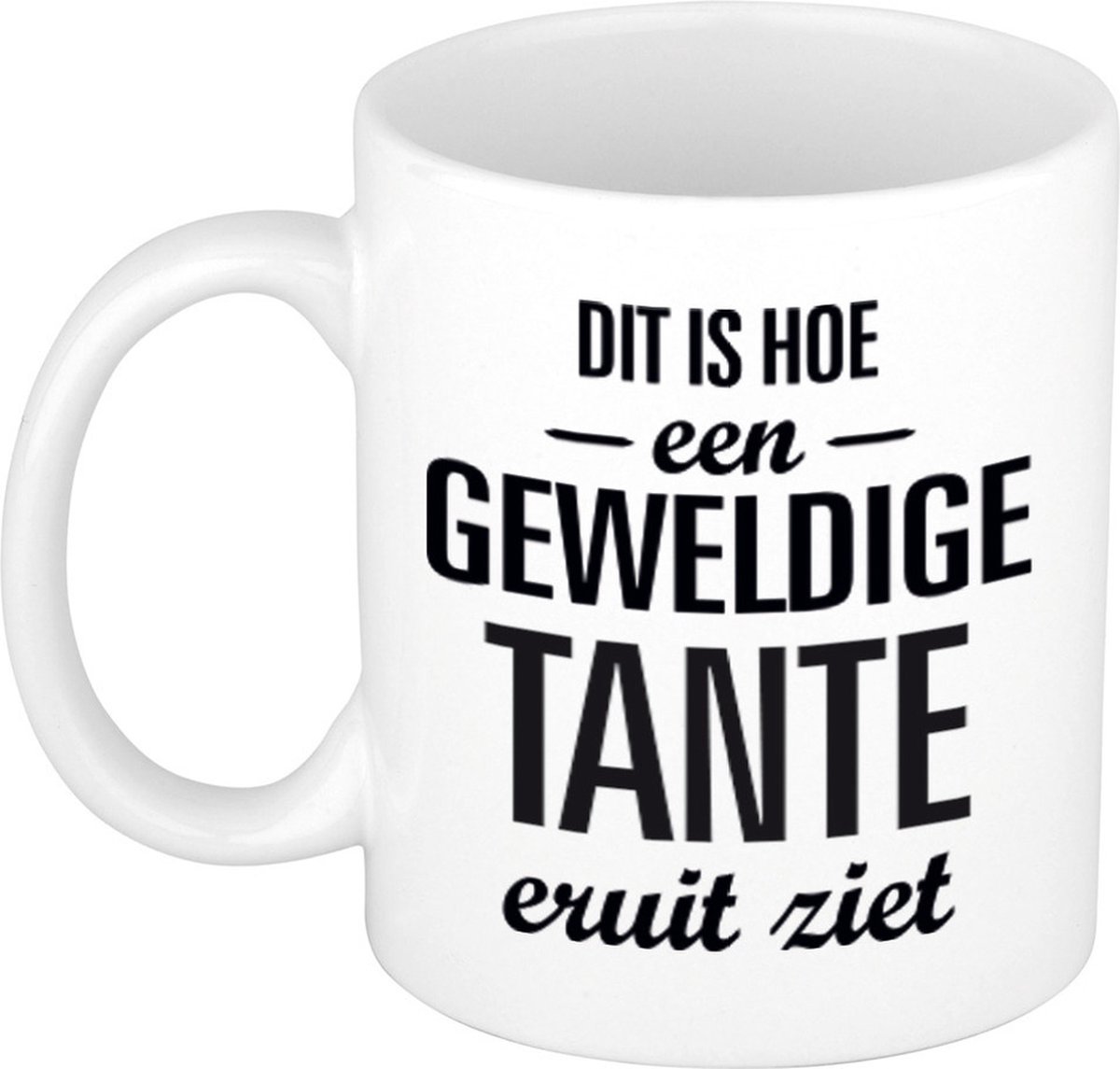 Geweldige tante - cadeau koffiemok - theebeker - wit - 300 ml - verjaardag / bedankje
