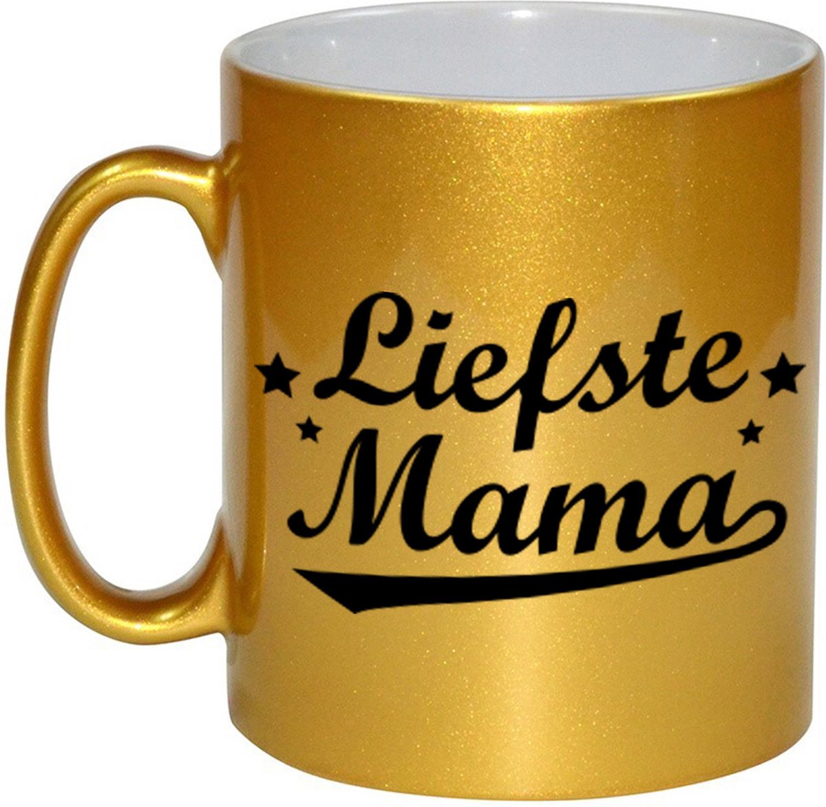 Liefste mama tekst cadeau mok / beker - goudkleurig - Moederdag - 330 ml