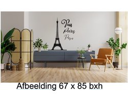 Muur Raam Sticker Eifeltoren Parijs Paris Wand Decoractie Quote Tekst Spreuk Frankrijk