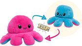 Octopus - Knuffel - Mood Octopus - Mood Knuffel - Omkeerbaar - XXL 30 cm - (roze/blauw)