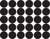 Muursticker rondjes | 4cm | 30 stuks | zwart