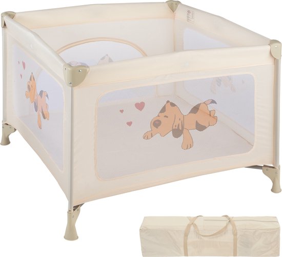 Draagbaar Babybed Met Matras - Babybedje - Bed - Voor Baby - Baby Park - Opvouwbaar - Draagbaar - Beige - Met Draagtas