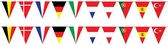3x stuks europese landen vlaggetjes slinger/vlaggenlijn van 5 meter - een selectie van landen - Feestartikelen/versiering