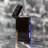 Cuberna Elektrische Plasma USB aansteker met batterij indicator Ice Black - Wind en Storm bestendig - Geschikt voor Kaarsen, Vuurwerk, Sigaretten en BBQ