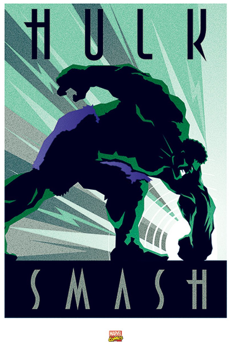 Marvel Pyramid Poster - Marvel Deco Hulk - 80 X 60 Cm - Multicolor Multi color