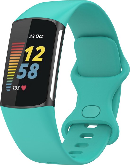 charge 5 sport band - groenblauw - Geschikt voor Fitbit