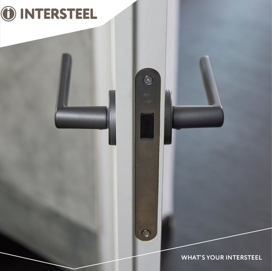 Intersteel Woningbouw magneet loopslot, voorplaat afgerond rvs - Intersteel