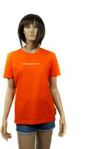 Powerfully T-shirt Geborduurd Tangerine - Oranje - Dames – Maat S