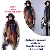 Stijlvolle Warme Vintage Omslagdoeken in Rood