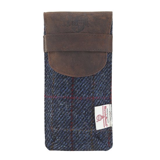 The British Bags Company Bril Etui flip Over Allasdale, Harris Tweed Leer