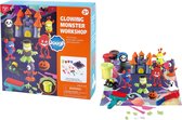 Halloween Monster Workshop klei - Set met Glow in the Dark klei - 4 potjes klei