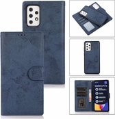 Bookcase Samsung Galaxy A72 | Hoogwaardig Pu Leren Telefoonhoesje | Lederen Wallet Case | Blauw
