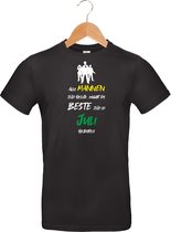 Mijncadeautje - T-shirt - zwart - maat 3XL- Alle mannen zijn gelijk - juli