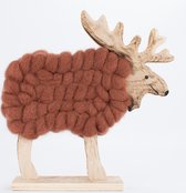 House of Seasons - Home Deco - Noël - Renne avec fourrure de laine