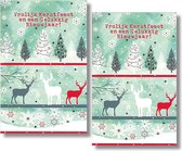 16 Dubbele Kerst & Nieuwjaarskaarten - Lannoo - Witte envelop - 10,5 x 16 cm