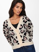 Only Vest Onlleo L/s Cardigan Cc Knt 15232915 Pumice Stone/w.black/r Dames Maat - L