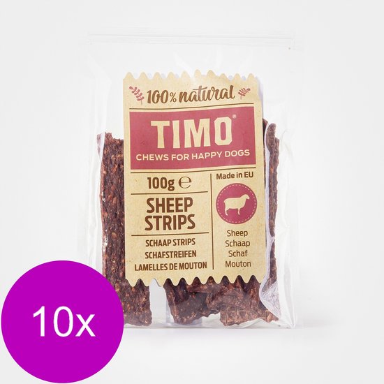 Timo Strips 100 g - Friandises pour chiens - 10 x Mouton | bol.com