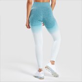 Ombre - Highwaist Shape Seamless Legging Large Turquoise