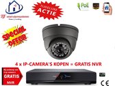 Home-Locking ip-camerasysteem 3.0MP poe en 4 camera's 3.0MP. CS-4-495