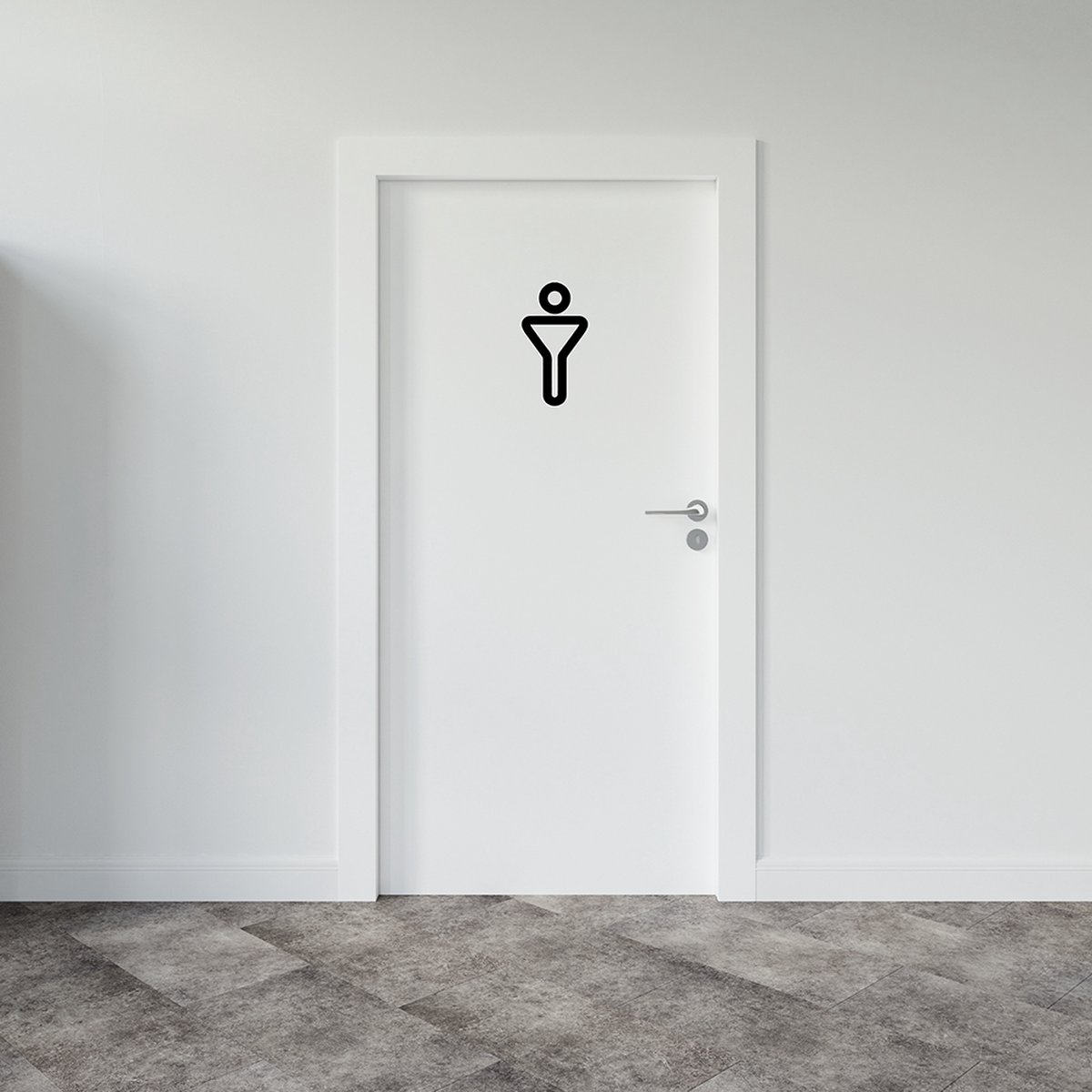 Toiletsticker Heren | Ontwerp 2 - Formaat 10 x 10 cm | Incl. 2 jaar garantie - WC sticker - WC bordje