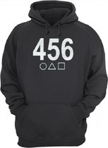 Hoodie Sweater | Squid Game Inspired | 456 | zwart | Maat XL