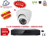 Home-Locking ip-camerasysteem 3.0MP H265 poe en 4 camera's 3.0MP. CS-4-492