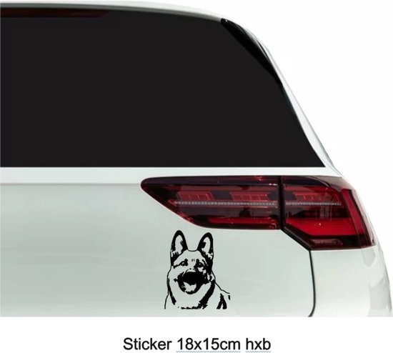 Auto - raam sticker herdershond - herder - hond - dier - dieren - kleur  zwart ... | bol.com