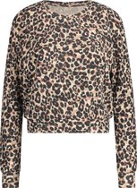 Hunkemöller Dames Nachtmode Pyjama top lange mouwen jersey  - Beige - maat 2XL