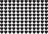 Muursticker hartjes | 2cm | 120 stuks | zwart