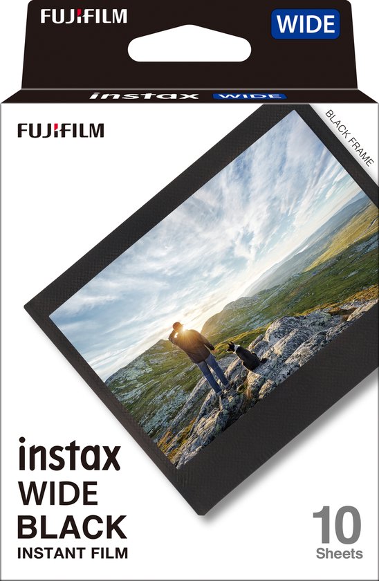 Fujifilm Instax large cadre noir - Papier photo instantané - Paquet de 10 |  bol.com
