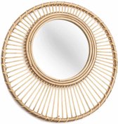 SIIDDS bamboe spiegel rotan - beige - bohostyle - rotan - mirror - woonaccessoires - woondecoratie - babykamer - kinderkamer - slaapkamer - interieur - nieuwe collectie 2021