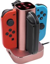 Thredo oplaadstation accessoires voor Nintendo Switch controller - Rosé Goud