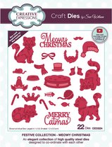 Creative Expressions Stans - Meowy Christmas - 4.1x3.9cm - 22 stuks