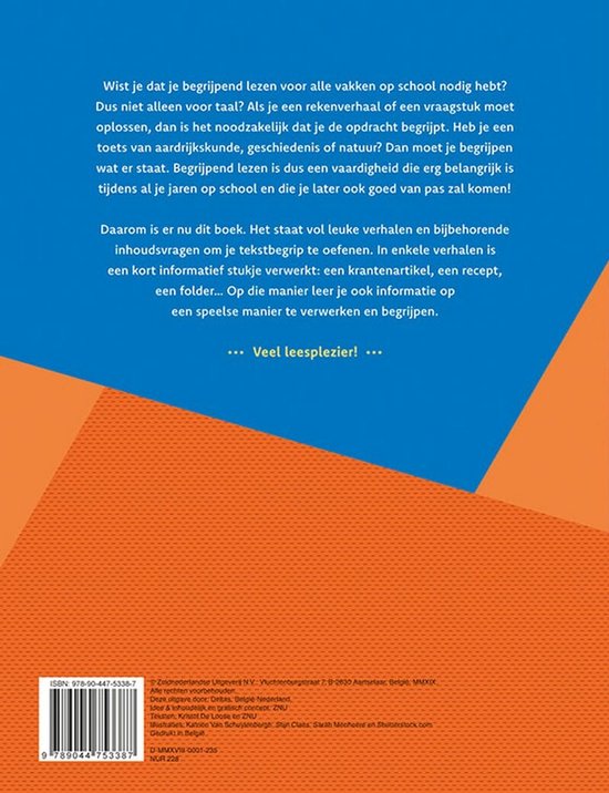 Dos d'un livre avec une texture orange et du texte.