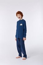 Woody Jongens-Heren pyjama donkerblauw