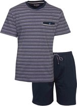 Paul Hopkins Heren Shortama - Pyjama Set - 100% Katoen - Blauw - Maat M