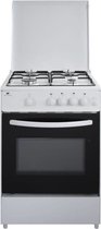 CONTINENTAL EDISON ETF1000.60 GSCF gasfornuis - 60 x 60 cm - Verlichting - Elektrische grill - Wit