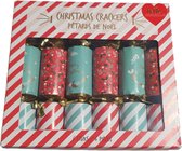 Christmas Crackers - Party Crackers - Mini Kerstmis Spel Luxe - Set van 6