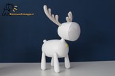 Dierennachtlampje.nl - Herten nachtlampje Wit - Led - Nachtlampje - Tafellamp slaapkamer