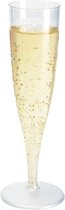 Champagne glazen stevig-transparant-kunststof- 135ml (20 stuks) herbruikbaar.