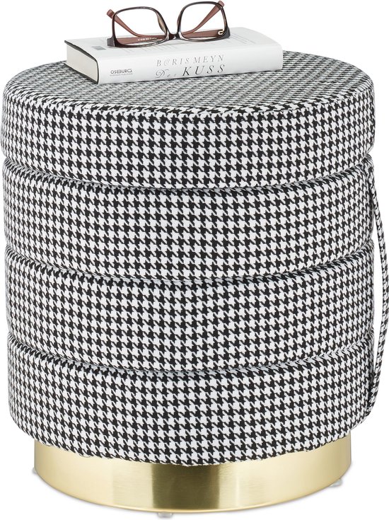 Ronde poef hoes poef hoezen hoes voetenbank beschermer hoezen opbergkruk poef hoezen stretch met elastische onderkant, voorzien van echte fluwelen pluche stof (kleur: I, maat: 48-55CM
