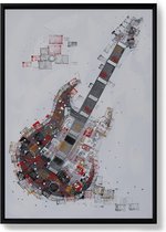 GITARA handgeschilderd doek - 70x100CM
