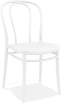 Alterego Stapelbare stoel 'JAMAR' van witte kunststof voor binnen/buiten