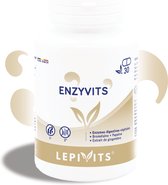 Enzyvits | 60 plantaardige capsules | Helpt de spijsvertering van koolhydraten, vetten en eiwitten te ondersteunen | Made in Belgium | LEPIVITS