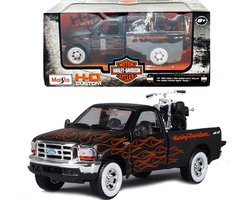 1999 Ford F350 Super Duty + FXSTB Night Train Harley-Davidson 1:24 Model Set