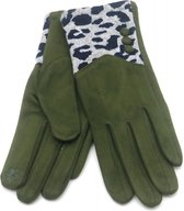 Handschoenen Dierenprint - Dames - One Size - Touchscreen Tip - Groen